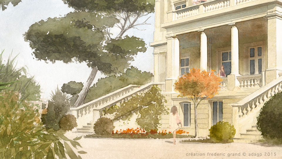 Aquarelle en architecture - Villa Les Messugues - SAINT-RAPHAËL