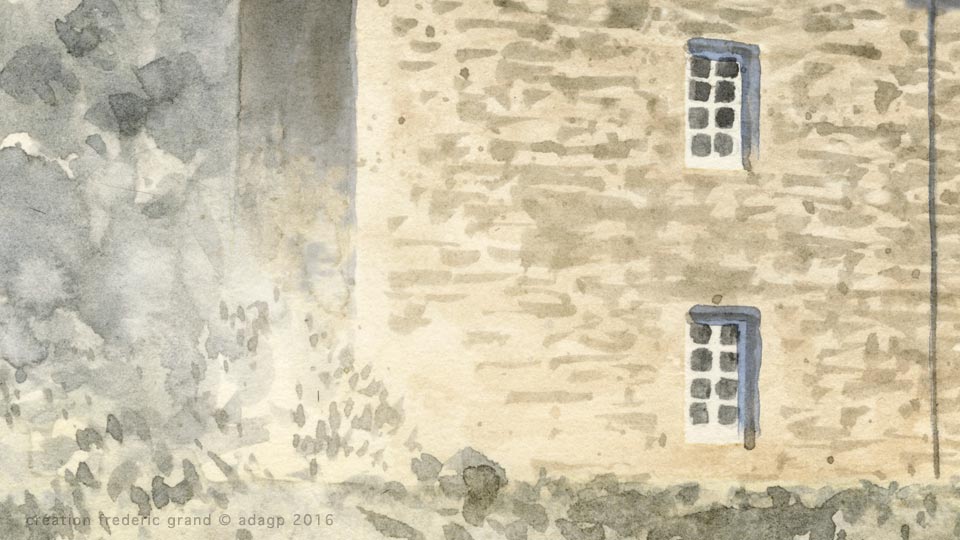 Aquarelle en architecture - Château du Gibanel - ARGENTAT