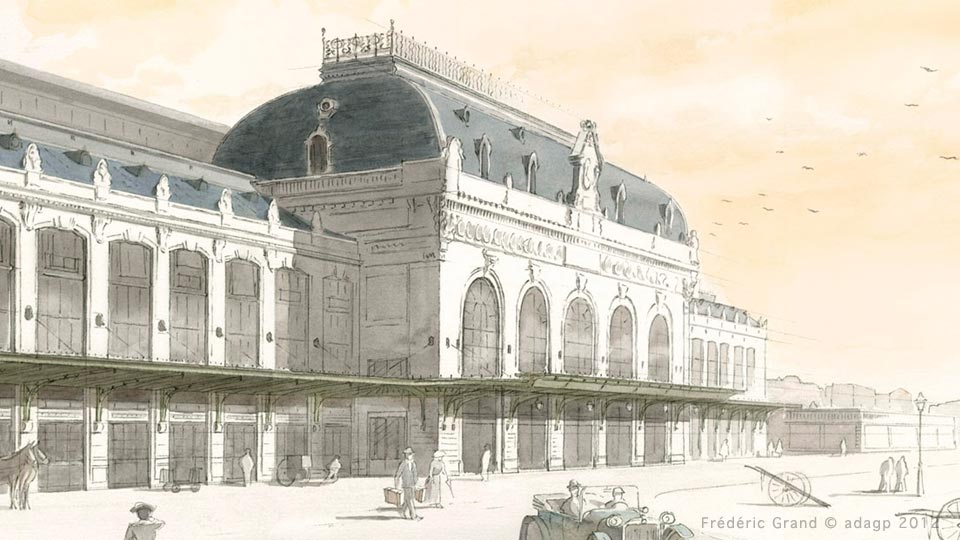 Aquarelle en architecture - Gare des Brotteaux - LYON