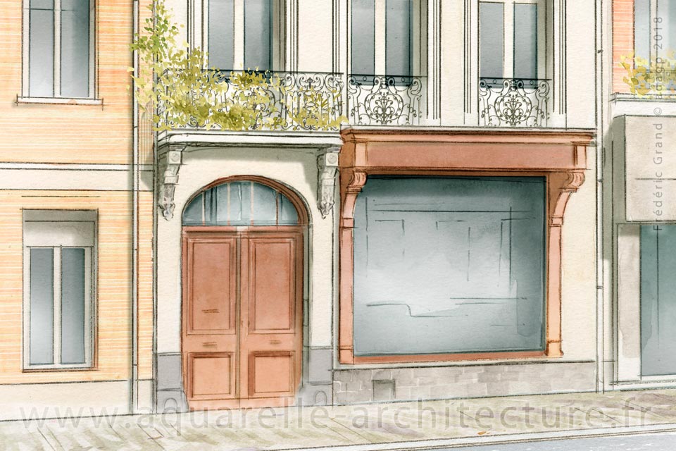 Aquarelle en architecture - Villa des Arts - LILLE (59)